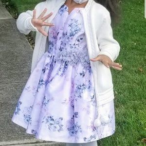 Marmellata Flower Print Girl Dress - Size 5